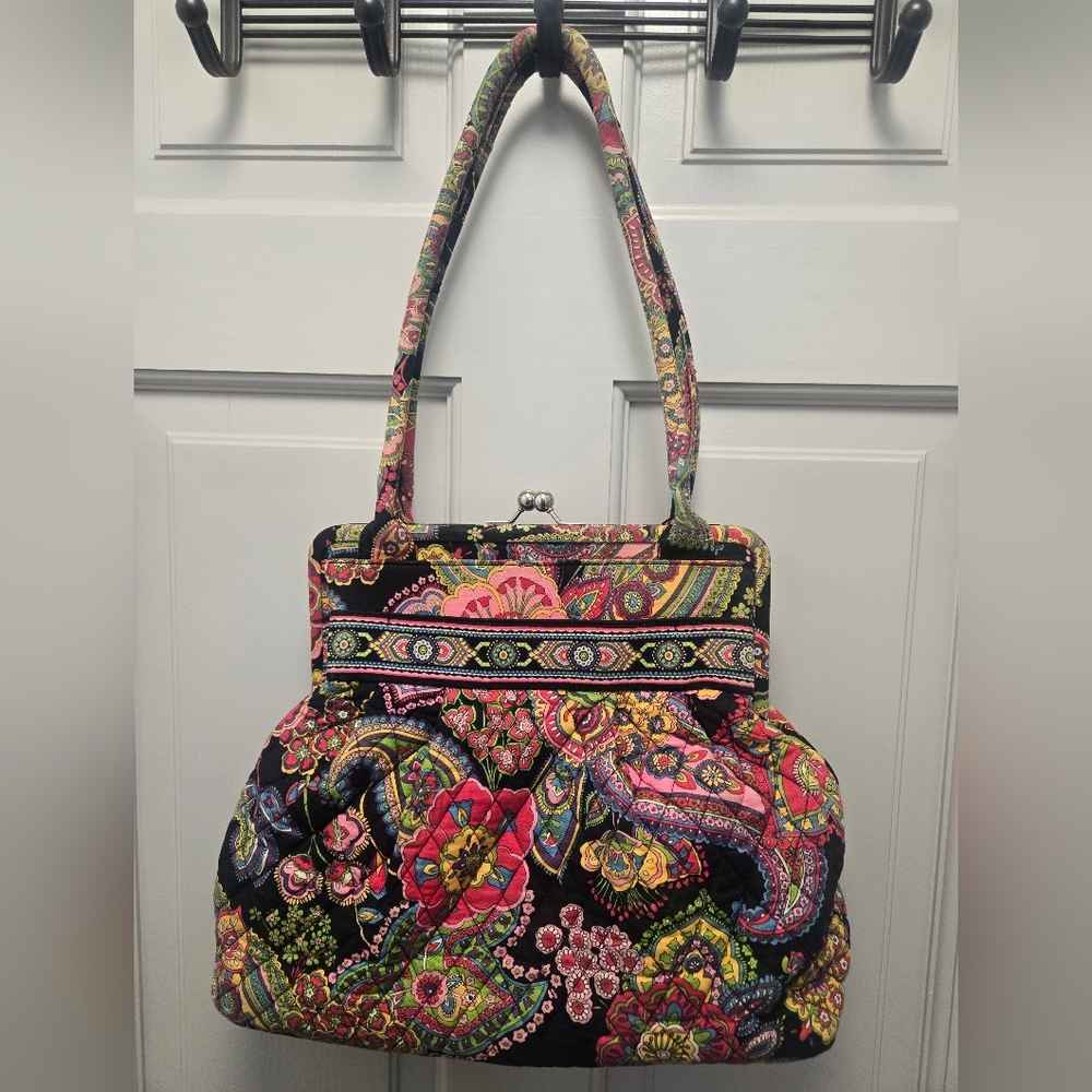 Retired Vera Bradley Pattern Symphony In Hue Quilted Purse Bag
